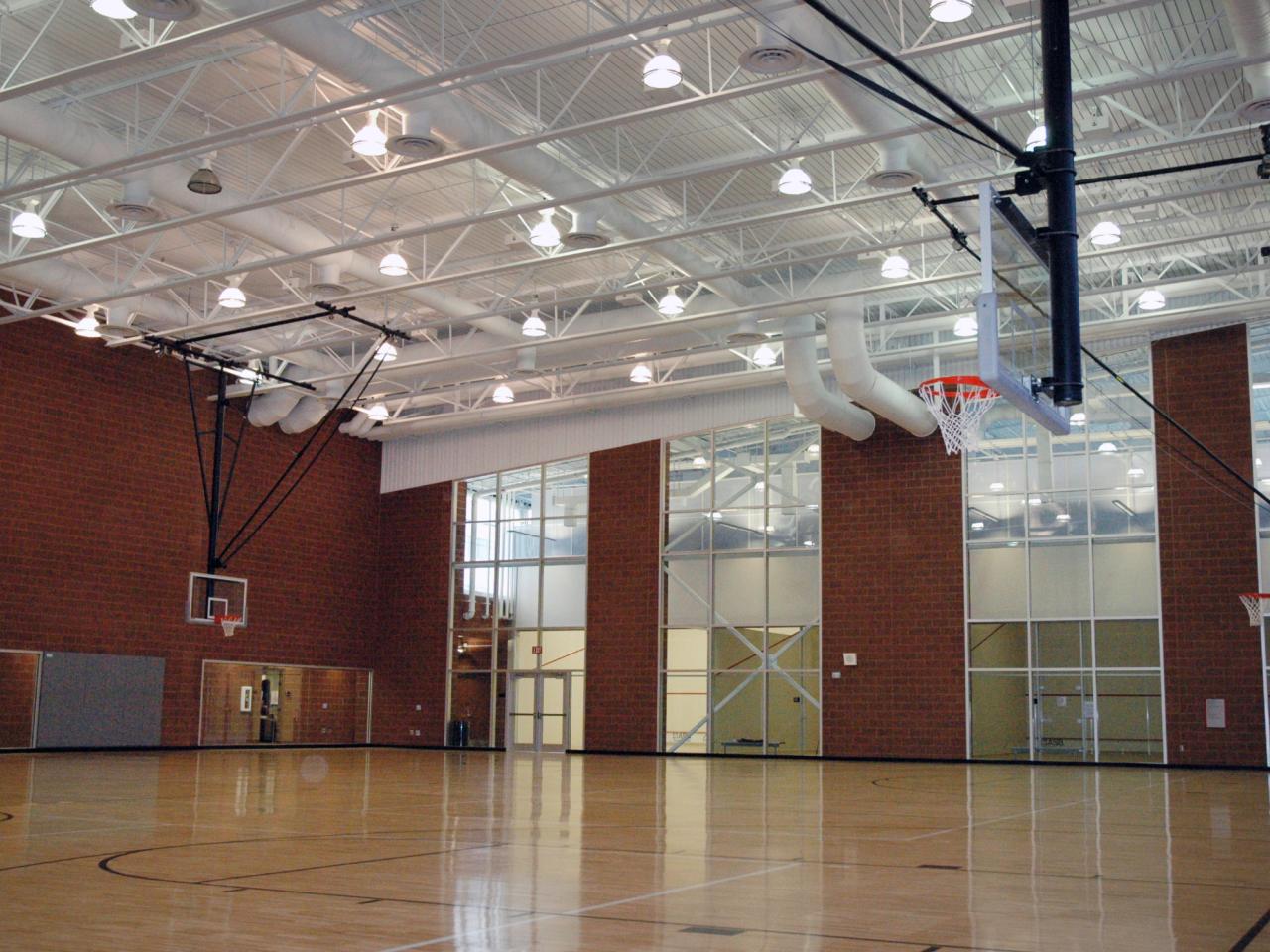Two-floor basketball court at RPAC