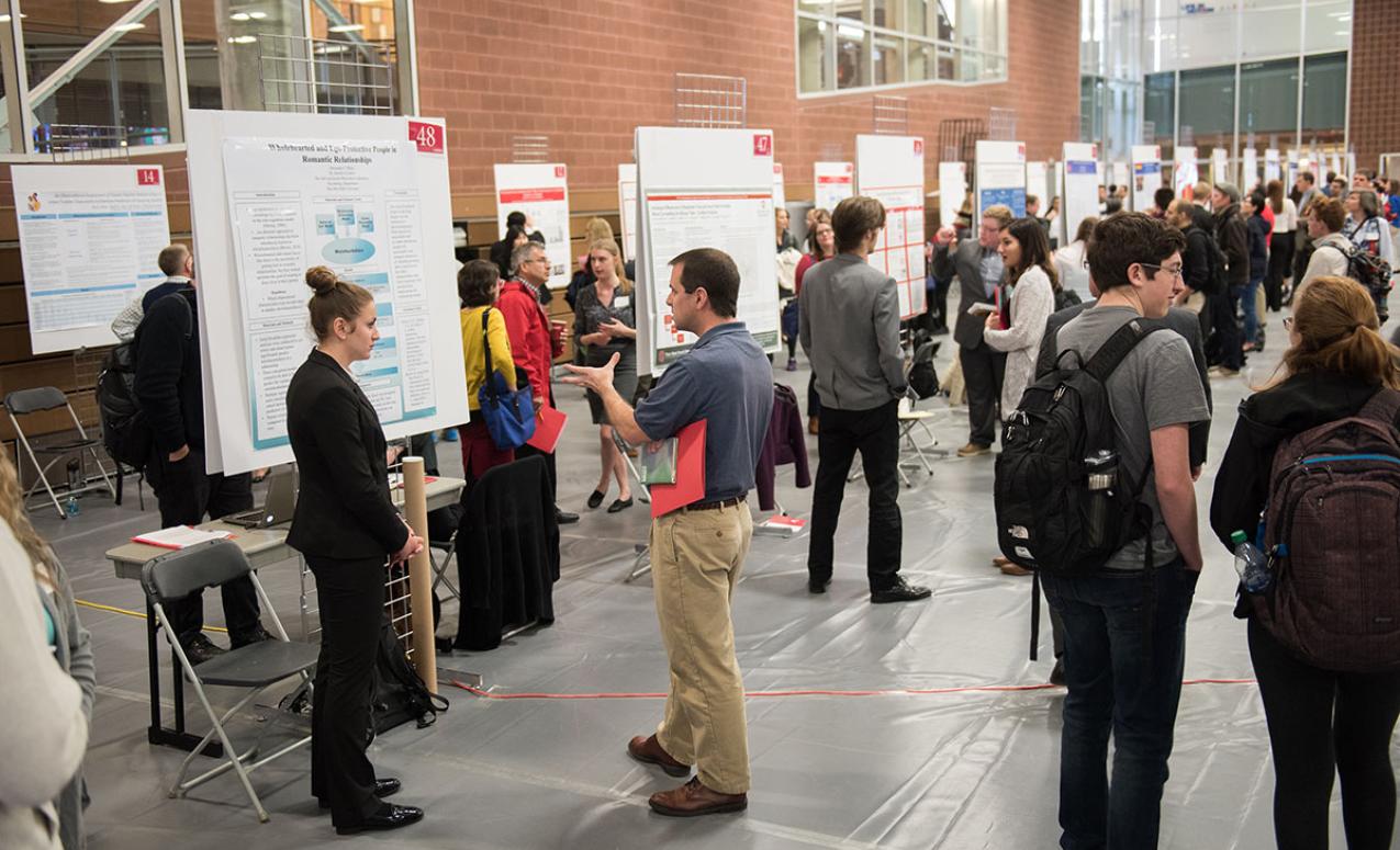 RPAC space being used for student presentations