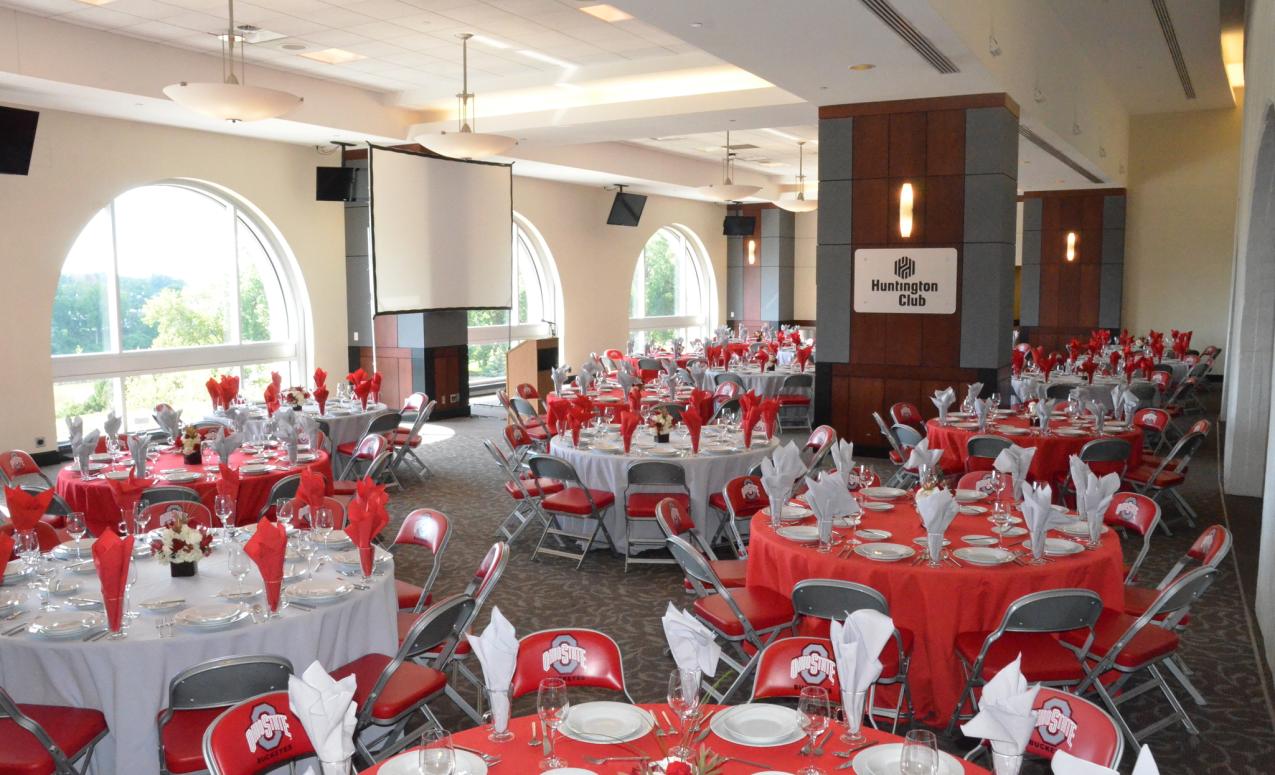 The Huntington Club decorated for a banquet