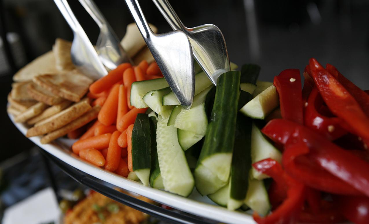 Image of vegetable appetizer provided by University catering