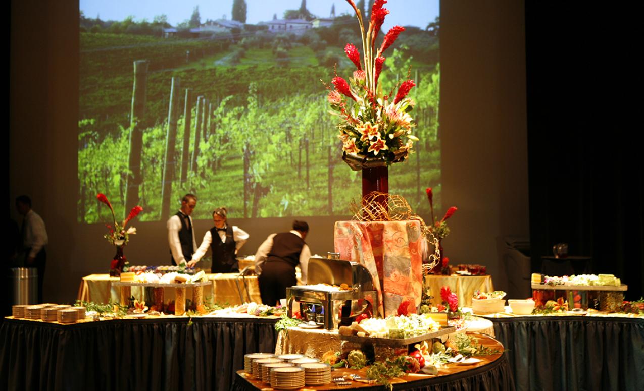 Image of event layout provided by University Catering