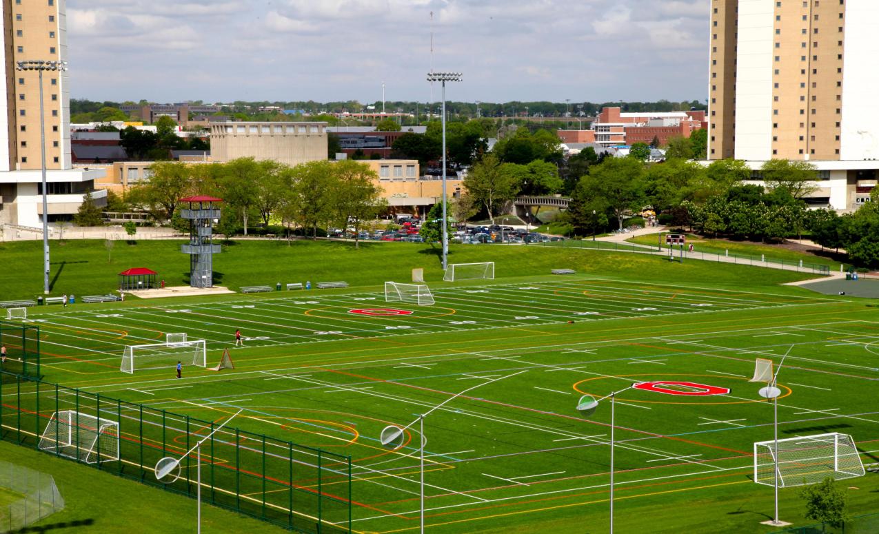 Soccer field - part of the outdoor recreation areas available at The Ohio State University