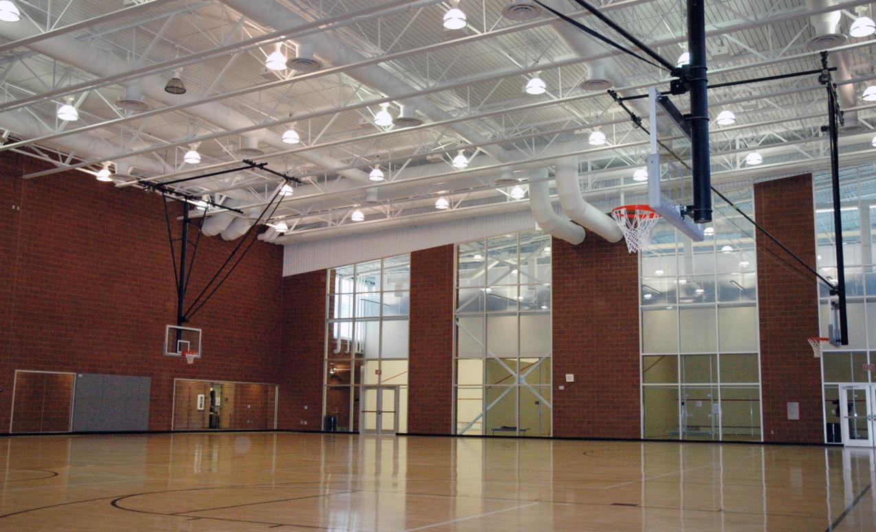 Two-floor basketball court at RPAC