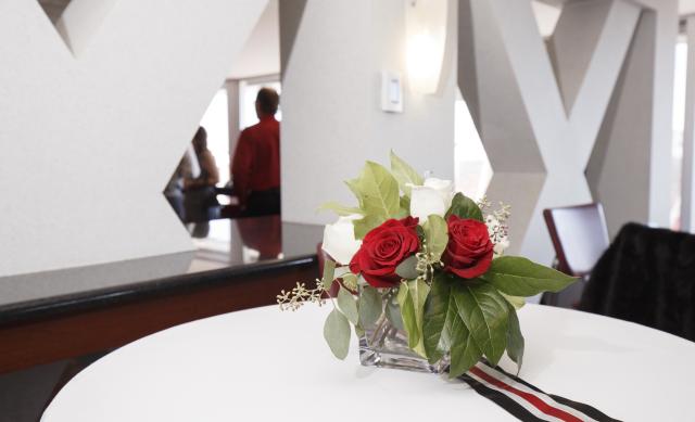 University Suite decorated for a wedding