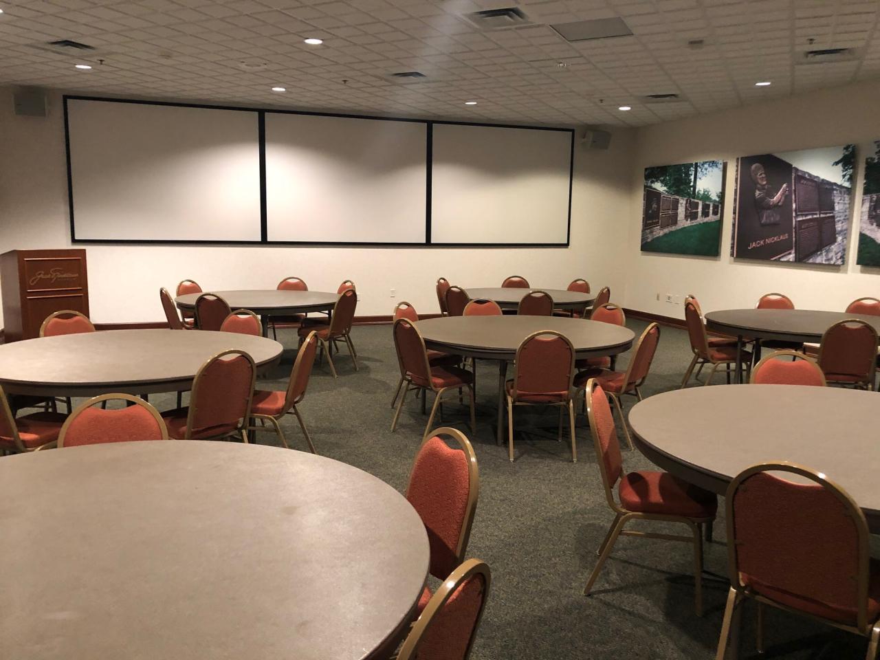 Picture of event space set for meeting 